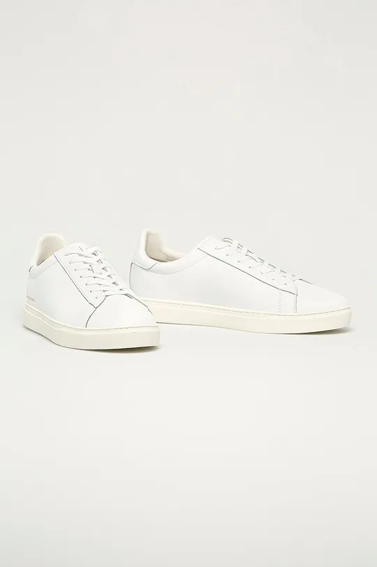 Armani Exchange – Buty skórzane biały