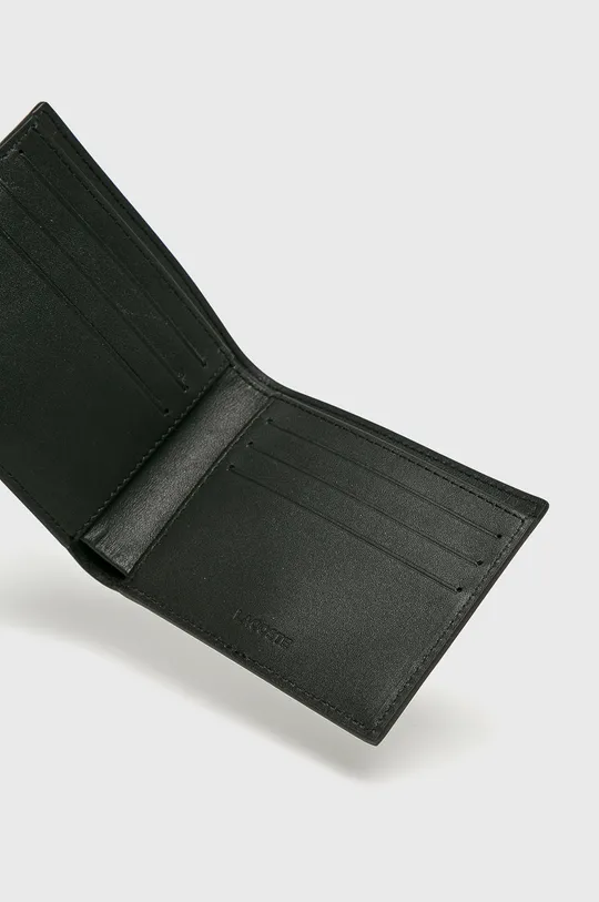 Lacoste - Кожаный кошелек чёрный