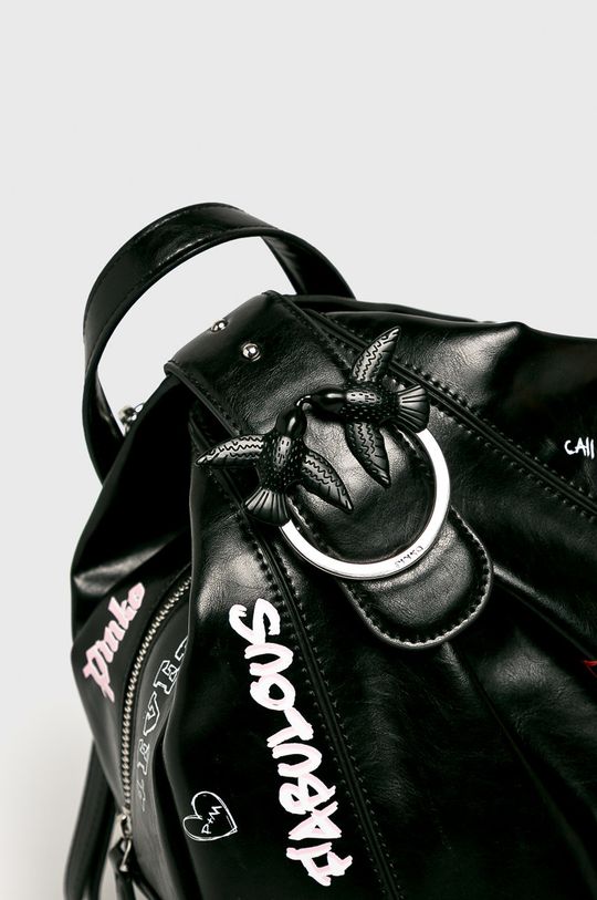 Pinko - Kožený batoh černá