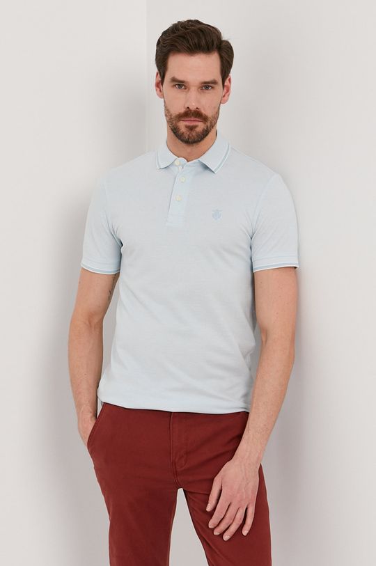 světle modrá Selected Homme  - Polo tričko Pánský
