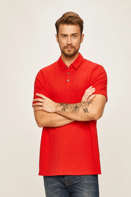 červená Armani Exchange - Pánske polo tričko Pánsky