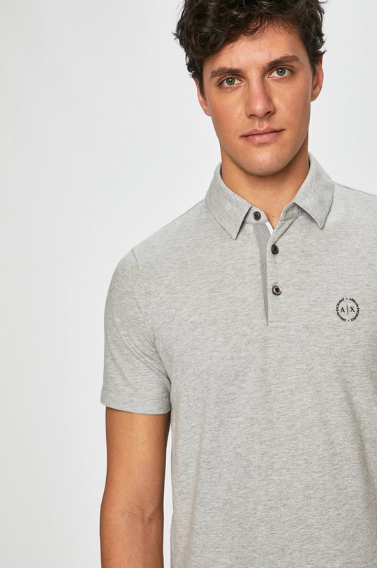 sivá Armani Exchange - Pánske polo tričko