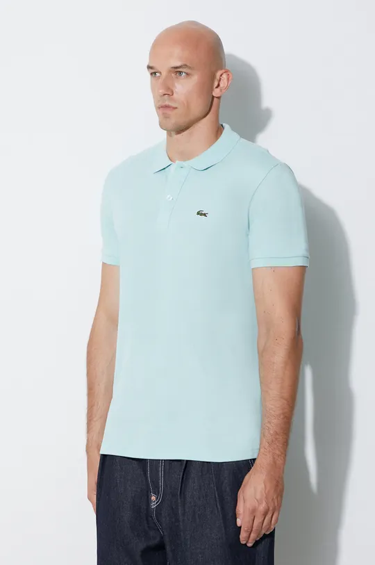 turquoise Lacoste cotton polo shirt
