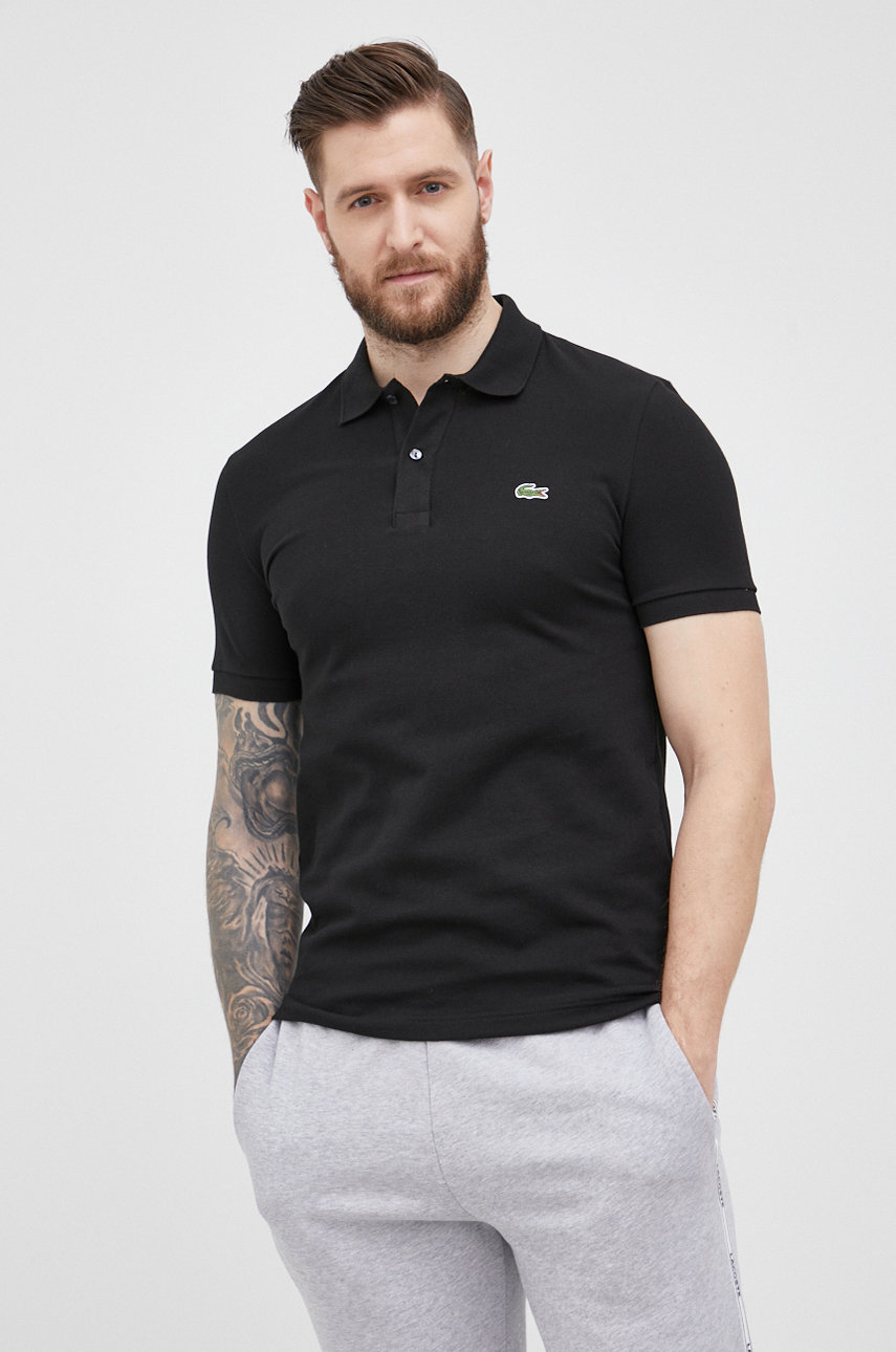 black Lacoste cotton polo shirt Men’s