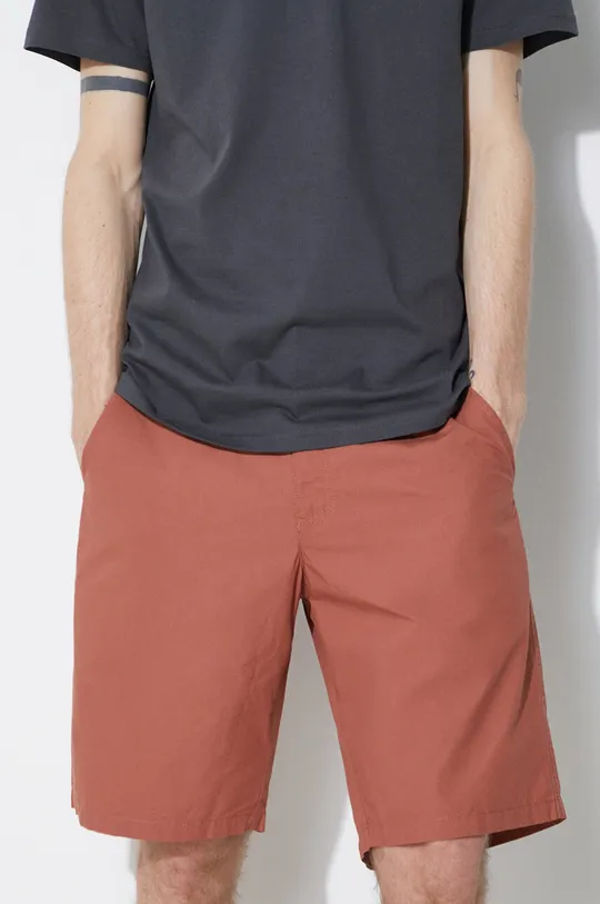 rosso Columbia pantaloncini in cotone Washed Out Uomo