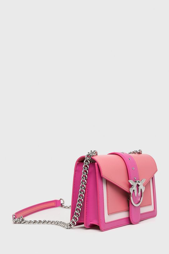 Pinko - Kožená kabelka růžová