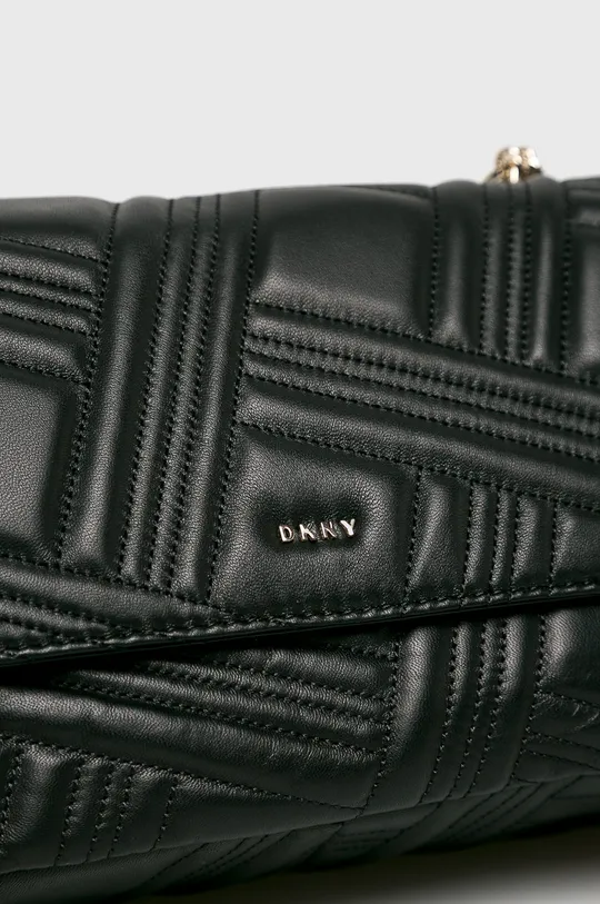 Dkny - Δερμάτινη τσάντα μαύρο