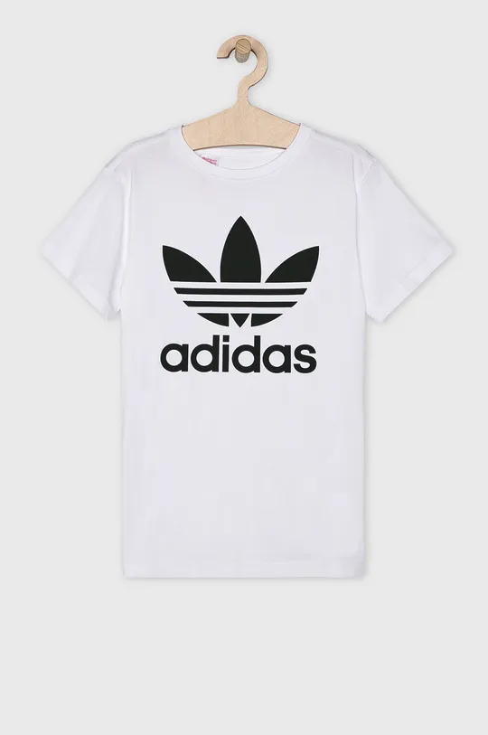 bela adidas Originals otroški t-shirt 128-164 cm Fantovski