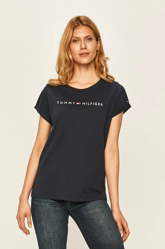 granatowy Tommy Hilfiger - T-shirt UW0UW01618 Damski