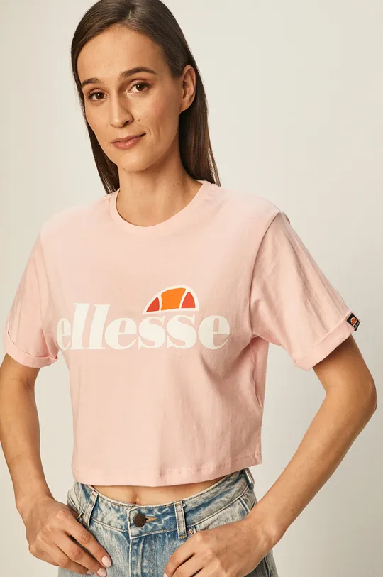 różowy Ellesse - T-shirt Alberta Cropped Tee