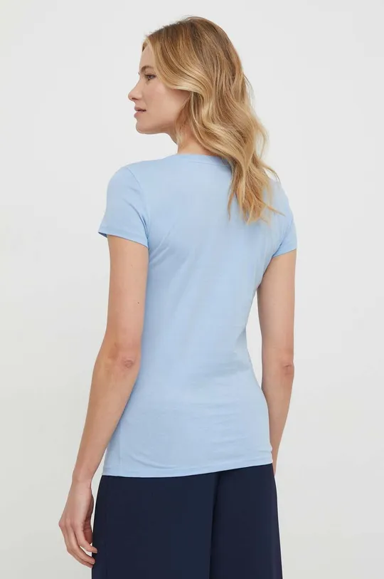 Βαμβακερό μπλουζάκι Armani Exchange μπλε