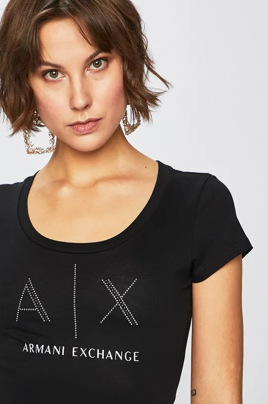 črna Armani Exchange kratka majica