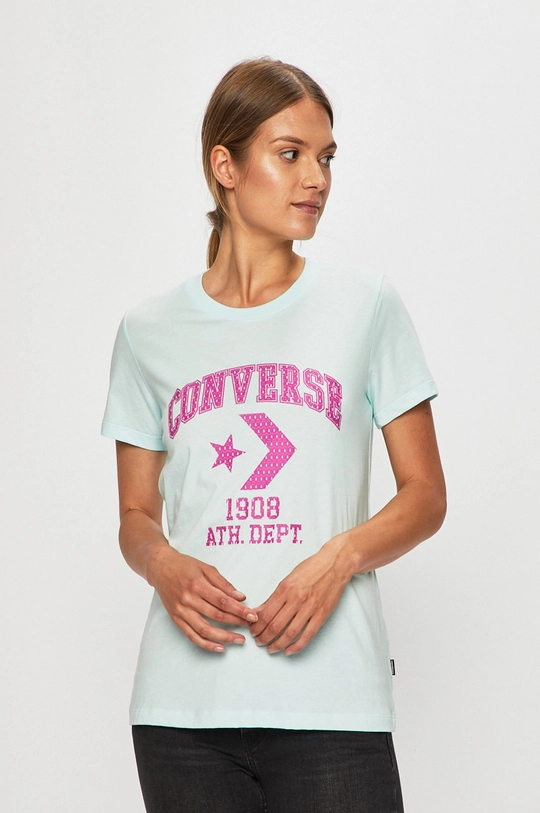 niebieski Converse - T-shirt Damski