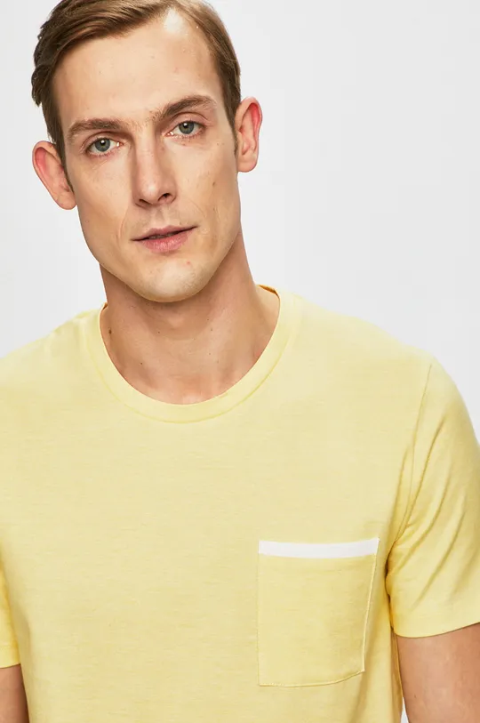 žltá Selected Homme - Pánske tričko