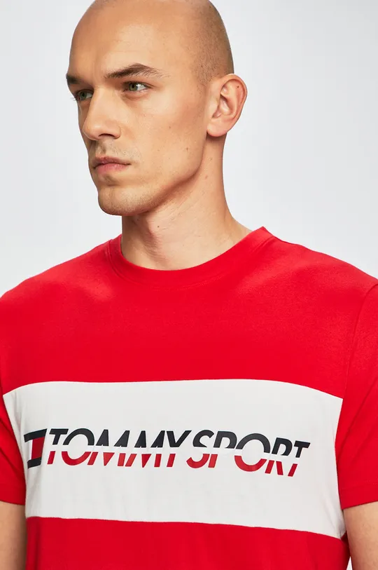 červená Tommy Sport - Pánske tričko