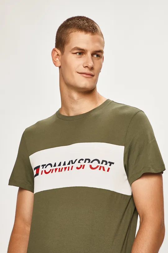 zelená Tommy Sport - Pánske tričko Pánsky