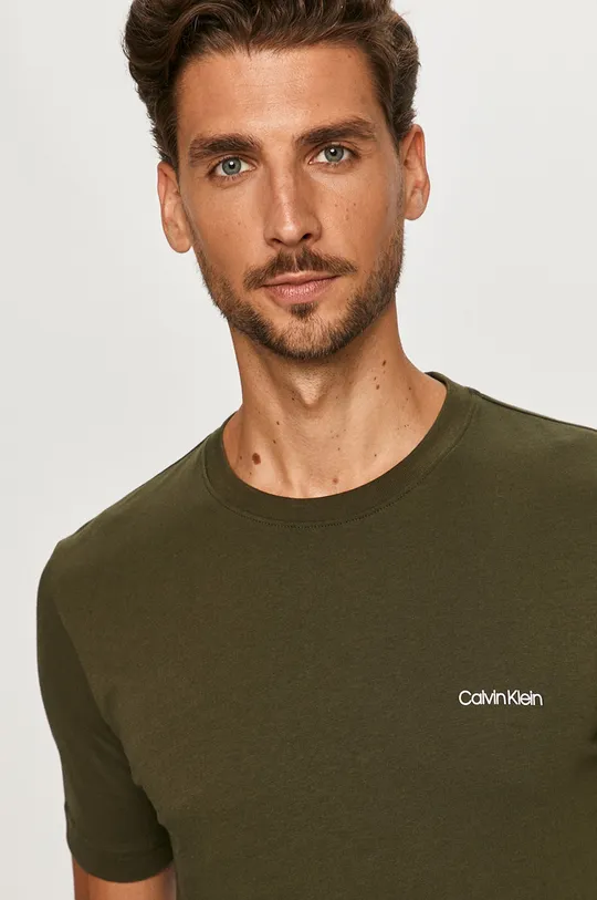 zielony Calvin Klein - T-shirt K10K103307 Męski