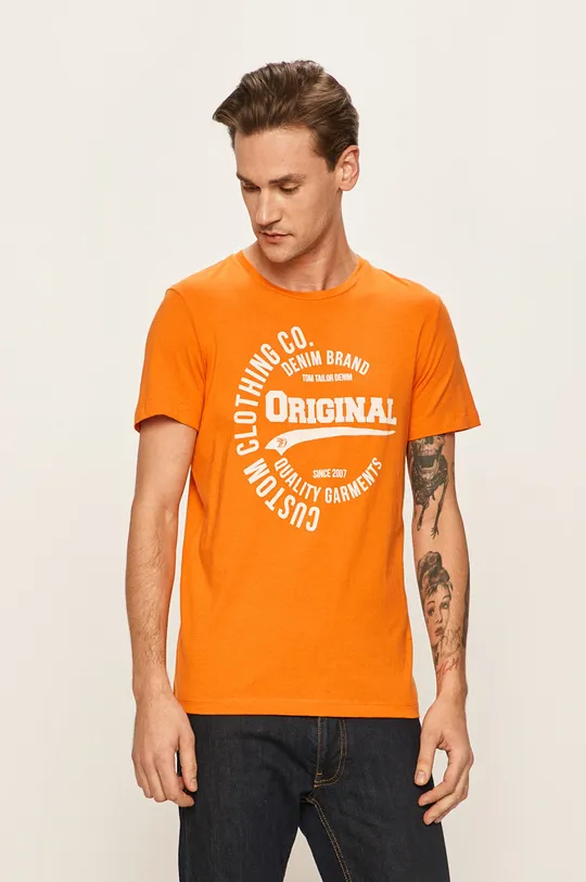 oranžová Tom Tailor Denim - Pánske tričko Pánsky
