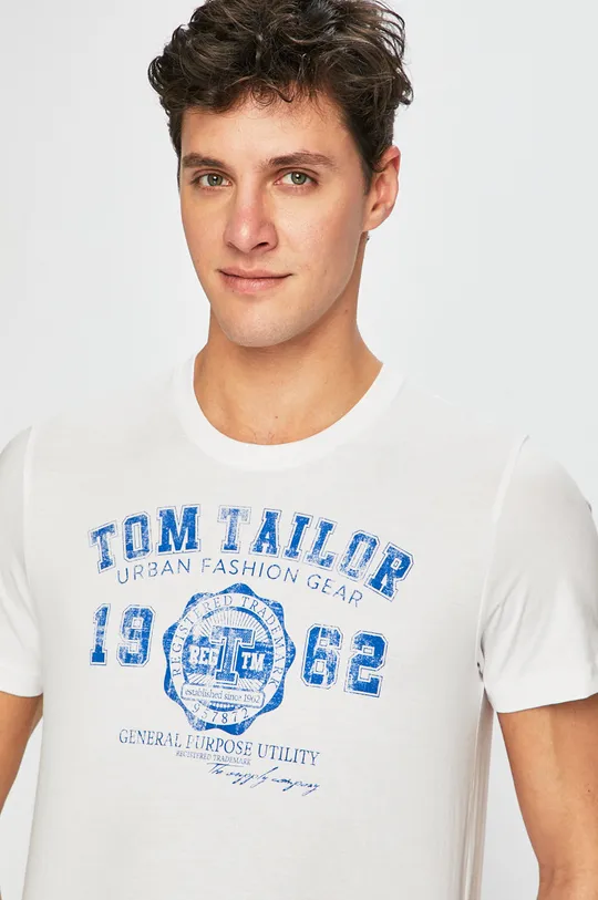 biały Tom Tailor Denim - T-shirt Męski
