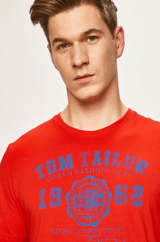 sýtočervená Tom Tailor Denim - Pánske tričko