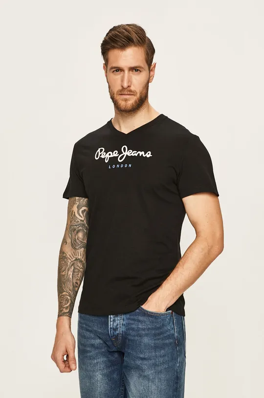 čierna Pepe Jeans - Pánske tričko Pánsky