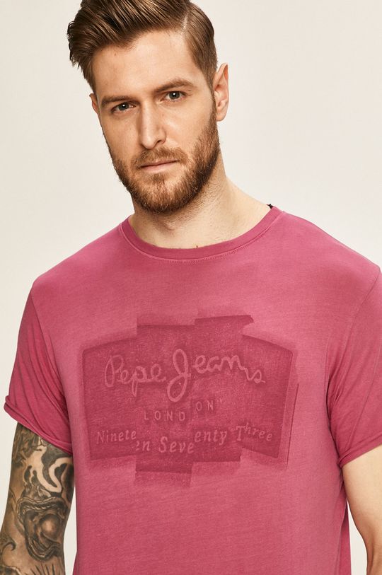 růžová Pepe Jeans - Tričko Pánský