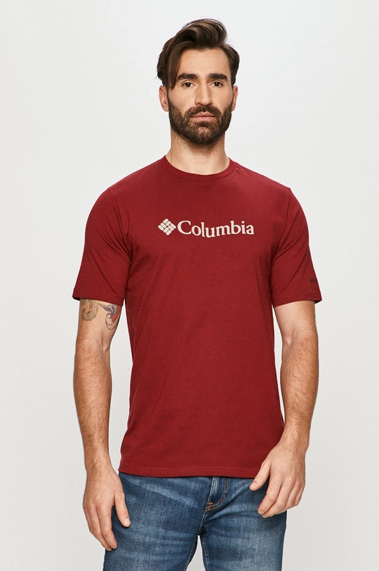 burgundia Columbia - T-shirt Férfi