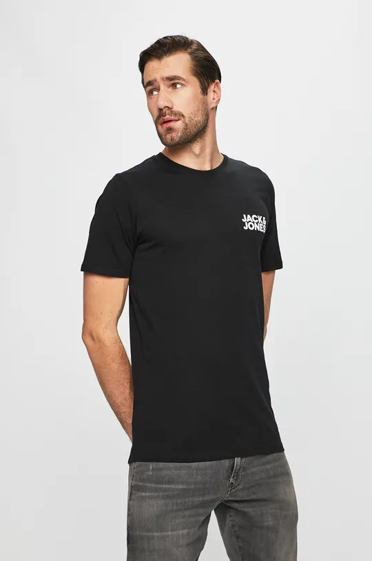 čierna Premium by Jack&Jones - Pánske tričko Pánsky