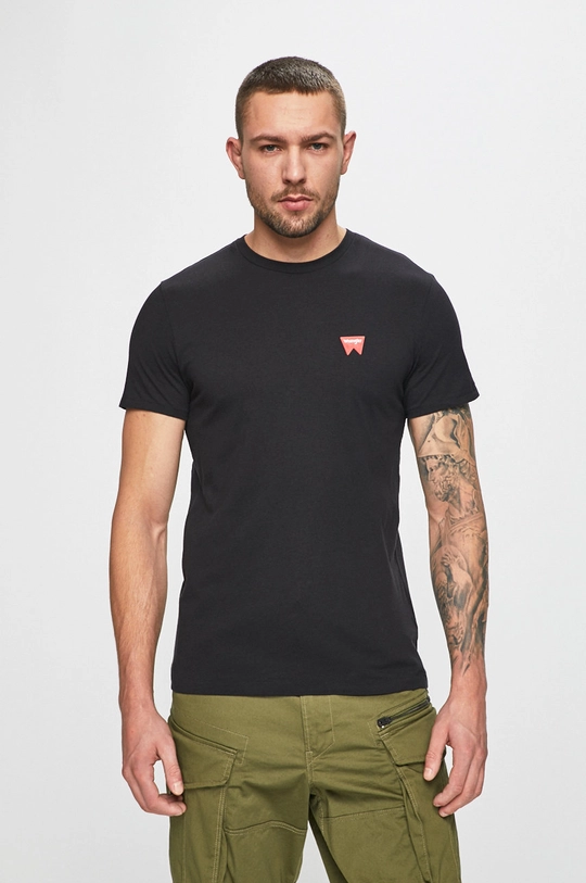 czarny Wrangler - T-shirt Męski