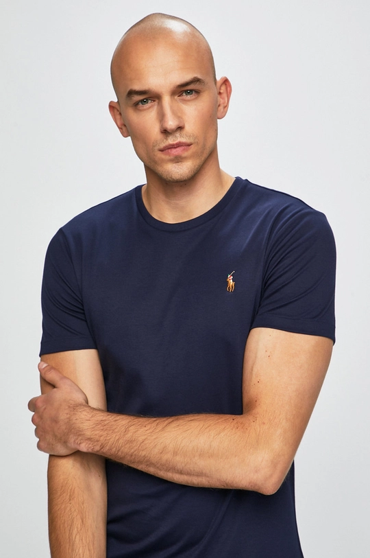 granatowy Polo Ralph Lauren - T-shirt 710740727003 Męski