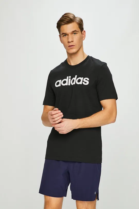 czarny adidas - T-shirt DU0404 Męski