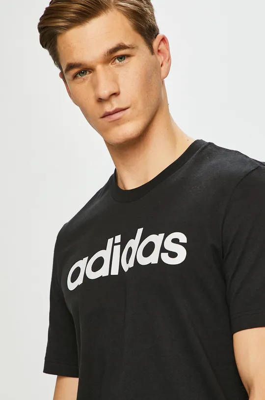 czarny adidas - T-shirt DU0404