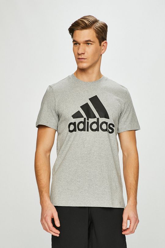 sivá adidas Performance - Pánske tričko Pánsky