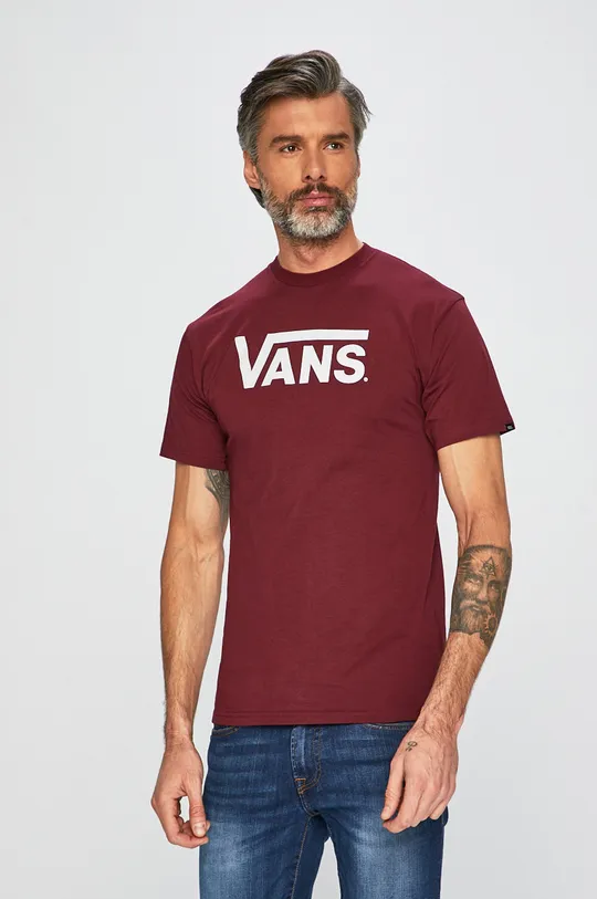 burgundské Vans - Pánske tričko Pánsky
