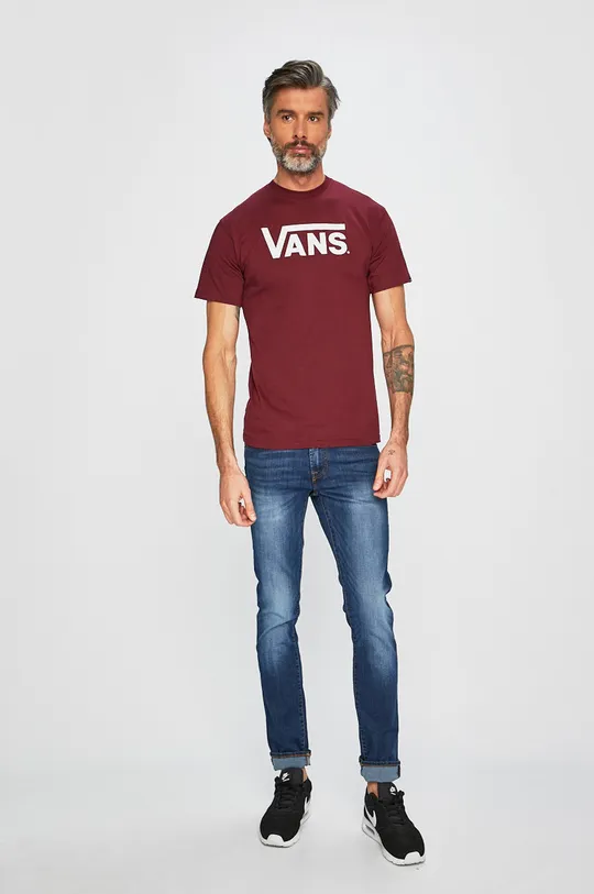 Vans - Pánske tričko burgundské