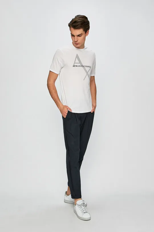 Armani Exchange - Pánske tričko biela