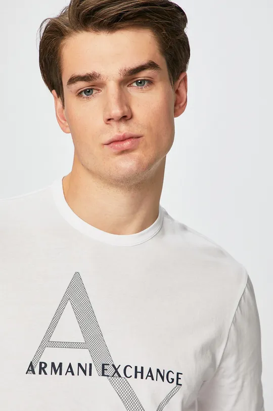 biały Armani Exchange - T-shirt 8NZT76.Z8H4Z
