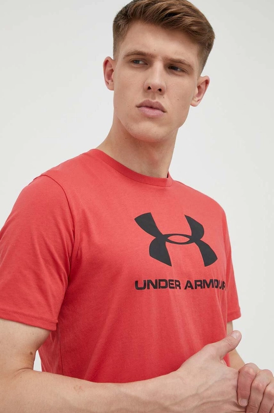 bordowy Under Armour t-shirt Męski