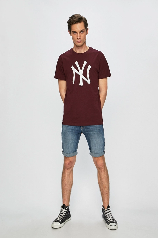 New Era t-shirt maroon