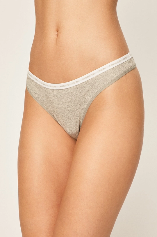 серый Calvin Klein Underwear - Стринги Ck One (2 pack) Женский