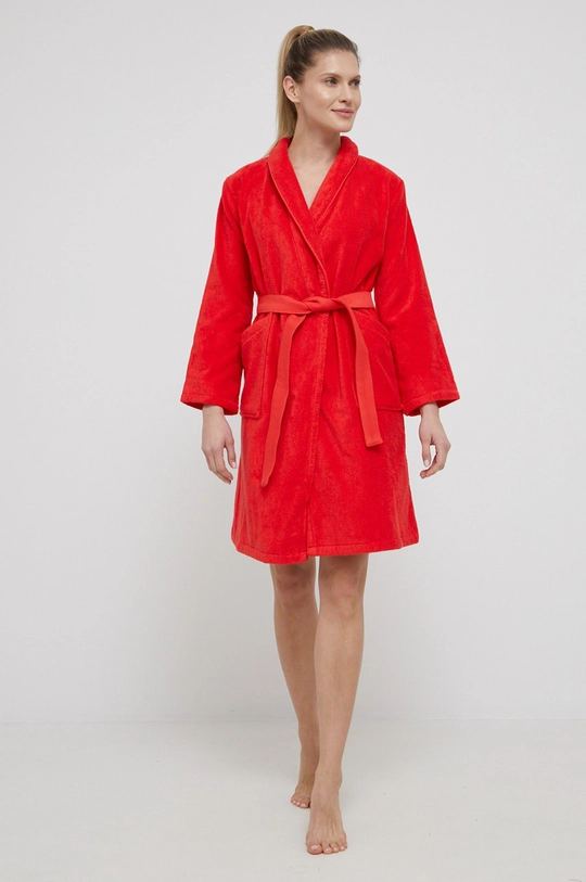 Kenzo accappatoio in cotone rosso