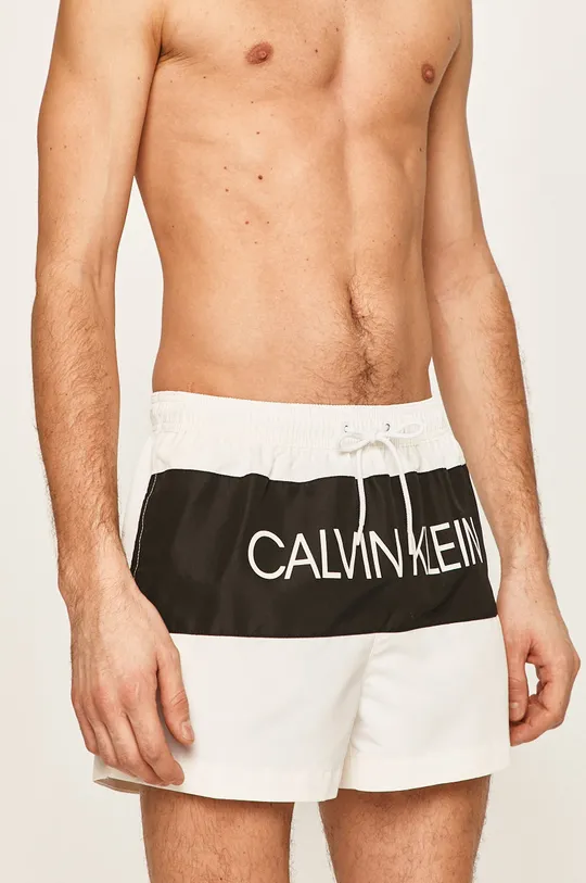 biela Calvin Klein Jeans - Plavkové šortky Pánsky