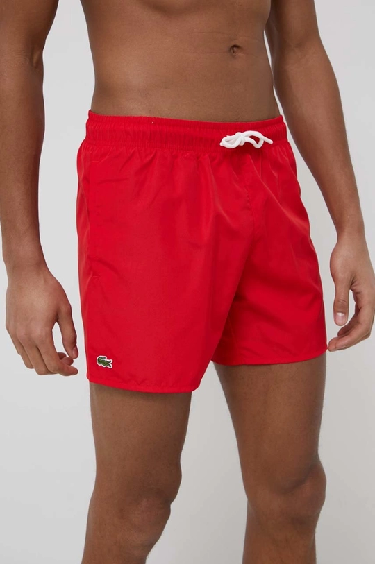 Lacoste swim shorts red