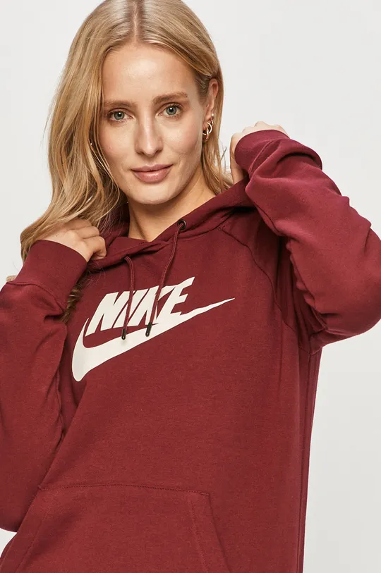 burgundské Nike Sportswear - Mikina Dámsky