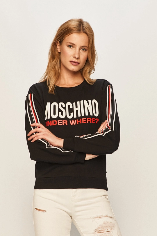 czarny Moschino Underwear - Bluza Damski