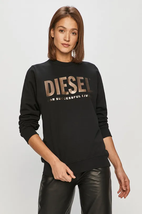 czarny Diesel - Bluza Damski