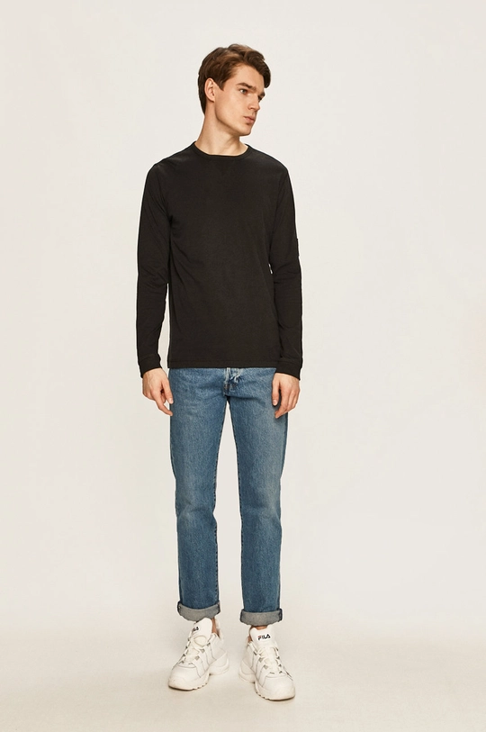 Longsleeve Calvin Klein Jeans μαύρο