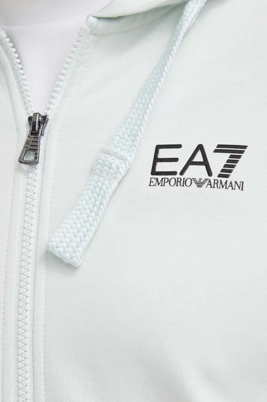 τιρκουάζ Βαμβακερή μπλούζα EA7 Emporio Armani
