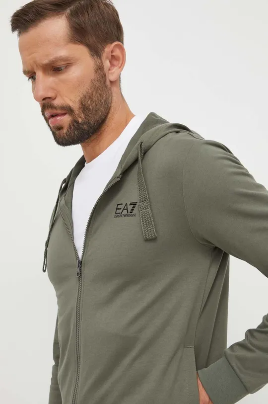 zelena Bombažen pulover EA7 Emporio Armani