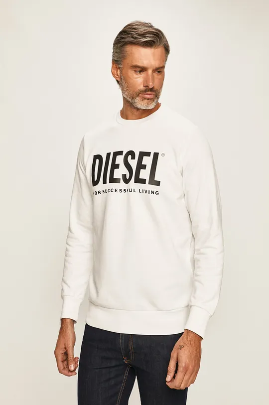 biały Diesel - Bluza Męski